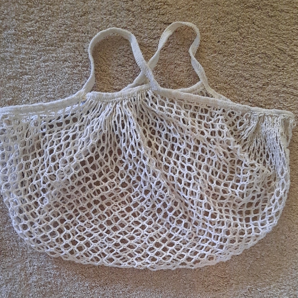 White Mesh Tote Bag